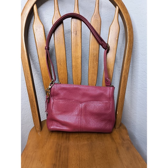 The Sak Womens Red Leather Shoulder Hobo Bag Crossbody Purse Handbag - Picture 10 of 13